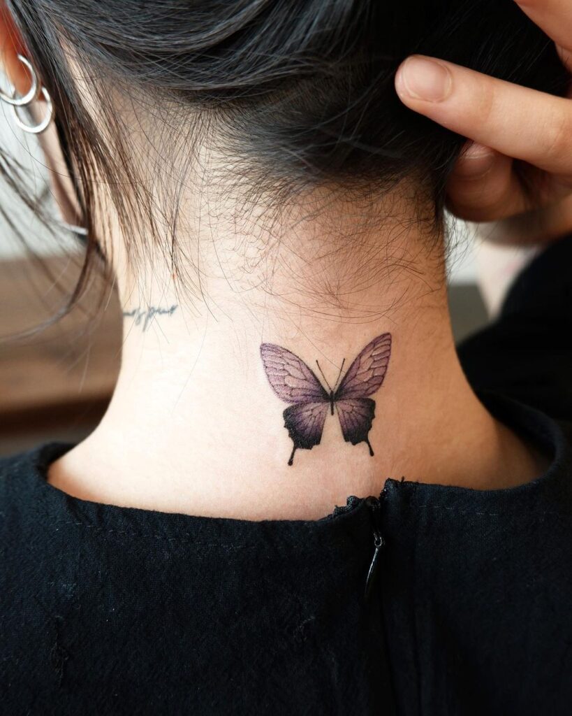 What Does a Butterfly Tattoo Mean on the Neck