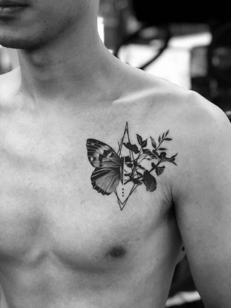 Butterfly Tattoo on a Man